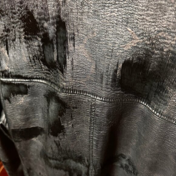 $2698 JOHN VARVATOS Limited Edition Scored Leather with Python Foil Jacket sz50 - Picture 12 of 14